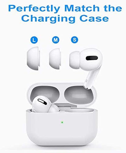 12 Pieces Replacement Ear Tips for Airpods Pro and Airpods Pro 2Nd Generation with Noise Reduction Hole, Silicone Ear Tips for Airpods Pro with Portable Storage Box And(S/M/L) (6 Pairs)